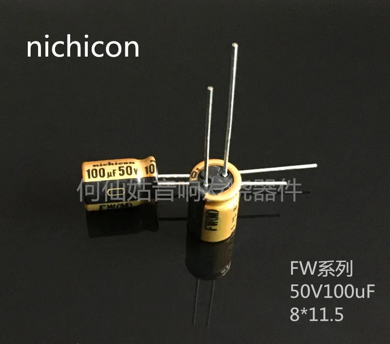10pcs/20pcs NICHICON akustické kondenzátory FW série 50v100uf 8*11.5 L audio super kondenzátor elektrolytické kondenzátory doprava zadarmo Obrázok 0