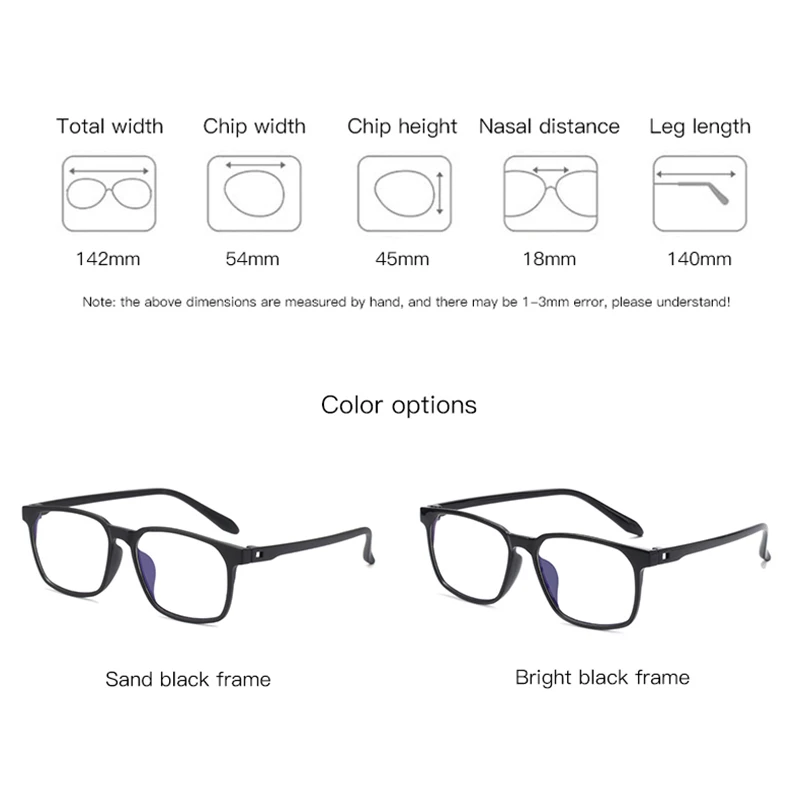 2021 nové anti-Blu-ray transparentné počítač okuliare pre mužov a ženy, módne okuliare, rám soft rám optickej námestie okuliare Obrázok 5