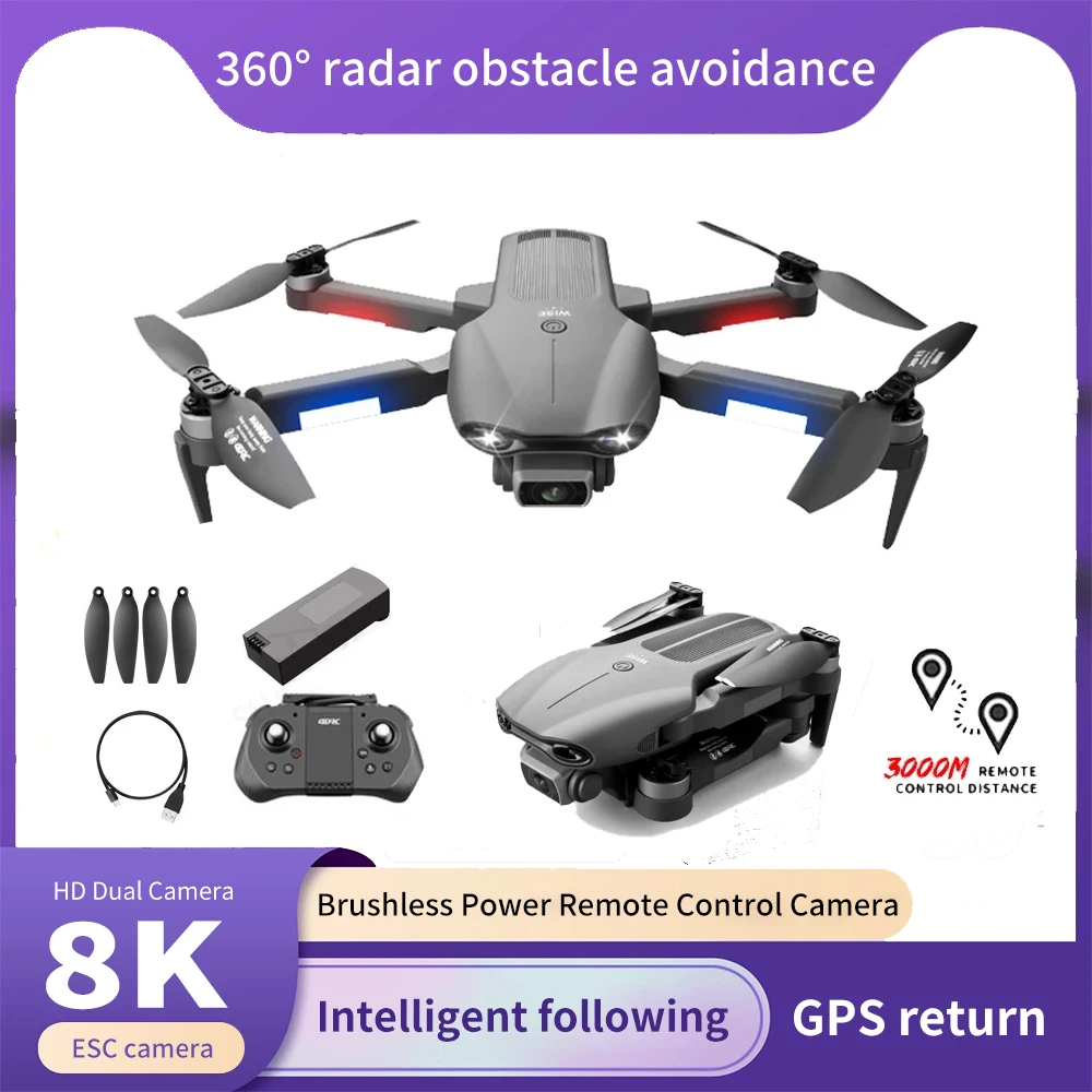 2022 NOVÉ F9 GPS Drone 6K Dual HD Kamera Profesionálne Letecké Fotografie Striedavý Motor Skladacia Quadcopter RC Dron Hračky Obrázok 0