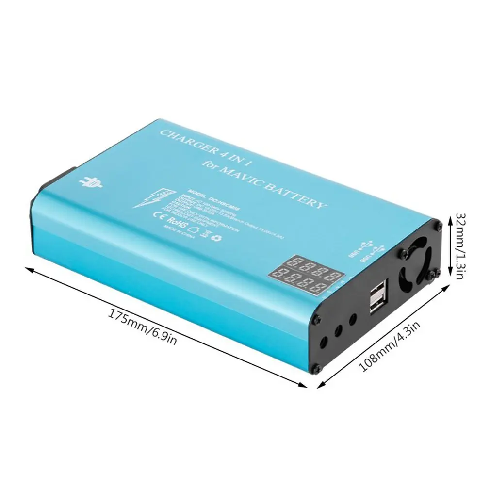 4 V 1 na Rýchle Nabíjanie Rýchle Portable Multi Inteligentné Batérie Paralelné Nabíjačka Pre DJI Mavic Batérie RC Príslušenstvo EÚ Plug Obrázok 5