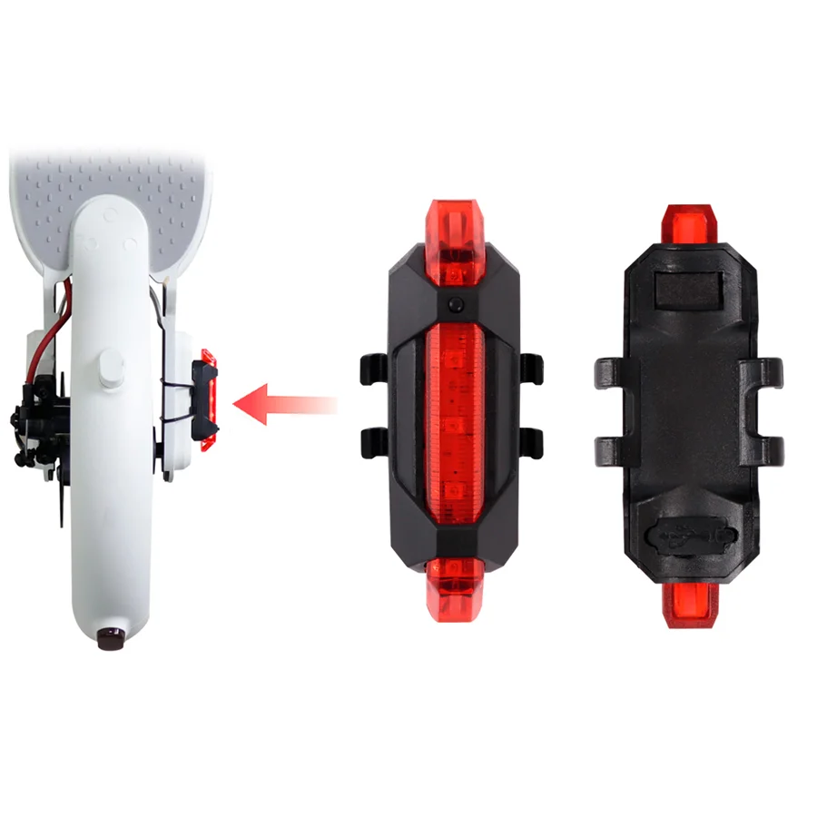 Cyklistické Svetlo Vodotesné Zadné zadné Svetlo LED USB Nabíjateľné Výstražné Červené Taillamp Pre Xiao M365 M365 Pro Pro2 Elektrické Scoote Obrázok 0