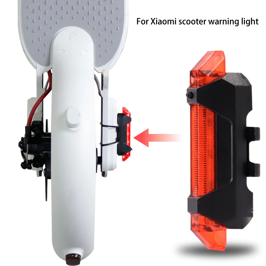 Cyklistické Svetlo Vodotesné Zadné zadné Svetlo LED USB Nabíjateľné Výstražné Červené Taillamp Pre Xiao M365 M365 Pro Pro2 Elektrické Scoote Obrázok 5