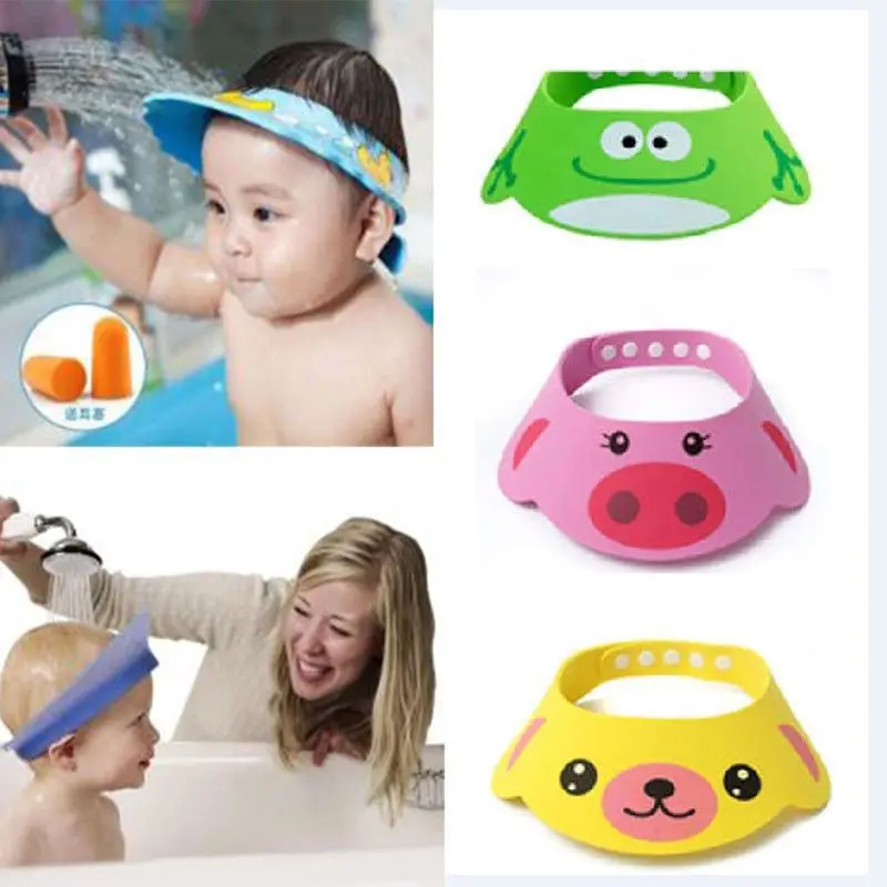 Deti Baby Šampón Spp Cartoon Šampón Kúpanie Sprcha Spp Umývanie Vlasov Štít Soft Security Product Nepremokavé Ochranu Sluchu Obrázok 0