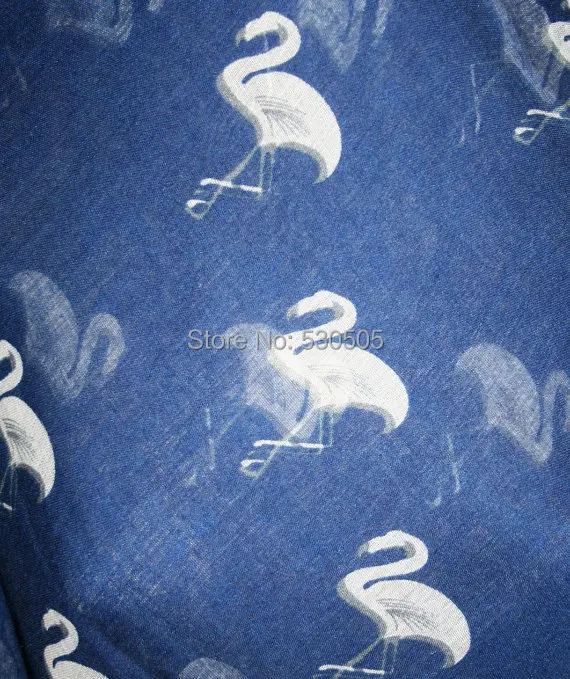 Flamingo Infinity Šátek v Námorníctva Robustný Flamingo Vták Šatku, Kruhu, Slučke Robustný Infinity Šátek-Navy farba Obrázok 2