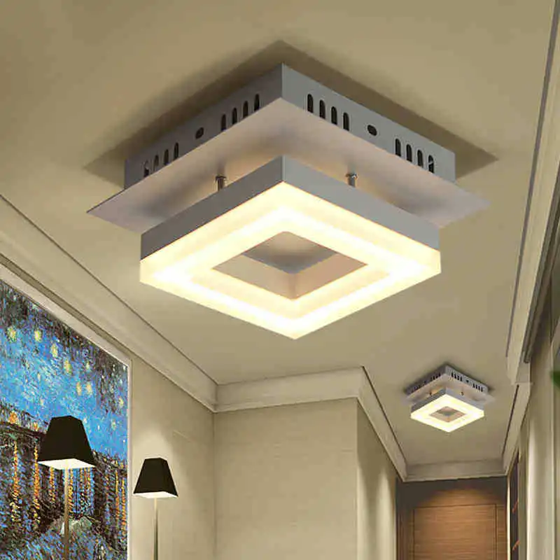 Led námestie stropné svietidlo moderného jednoduché, spálne, chodby, obývacia izba, veranda, balkón, chodba, osvetlenie, veľkoobchod dekorácie Obrázok 1
