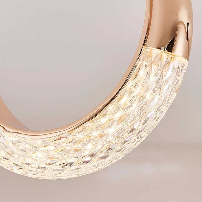 Moderné Luxusné LED Stropné svietidlo Spálňa Zliatiny Zinku Tvorivé Krúžky Zlato Zariadenia, Balkón, Obývacia Izba Uličkou Deco Domov Stropné Lampy Obrázok 5