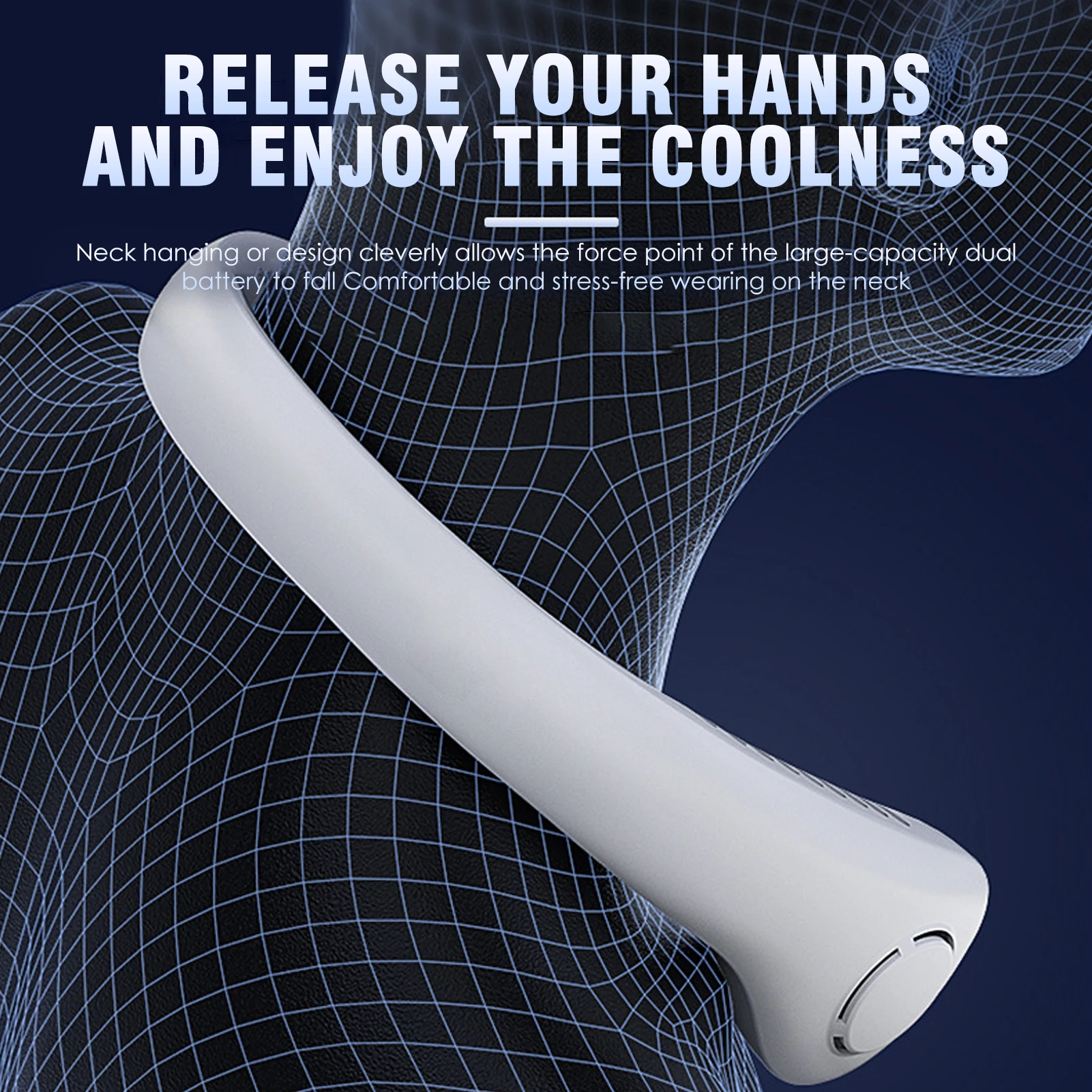 Prenosné Krku Ventilátor Nabíjateľná Bladeless Hands-Free Ventilátor S 3 Rýchlosťami Nositeľné Krku Fanúšikov Pre Cestovanie, Outdoor Camping Na Koni Obrázok 1