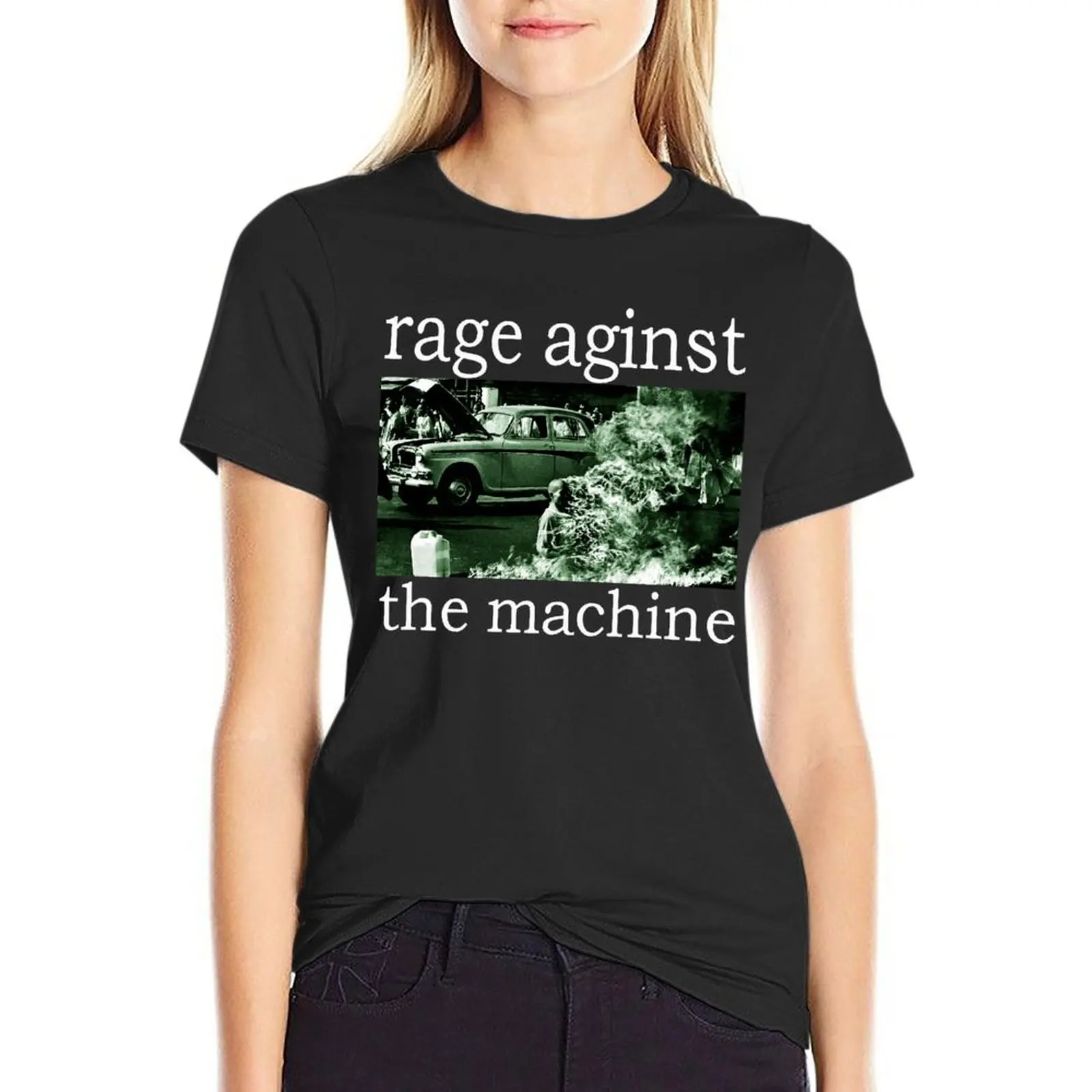 Rage Against The Machine Zabíjanie V Mene Pálenie Mních Nadrozmerná Tričko Vlastné Oblečenie pre Ženy 100% Bavlna Streetwear Top Čaj Obrázok 0