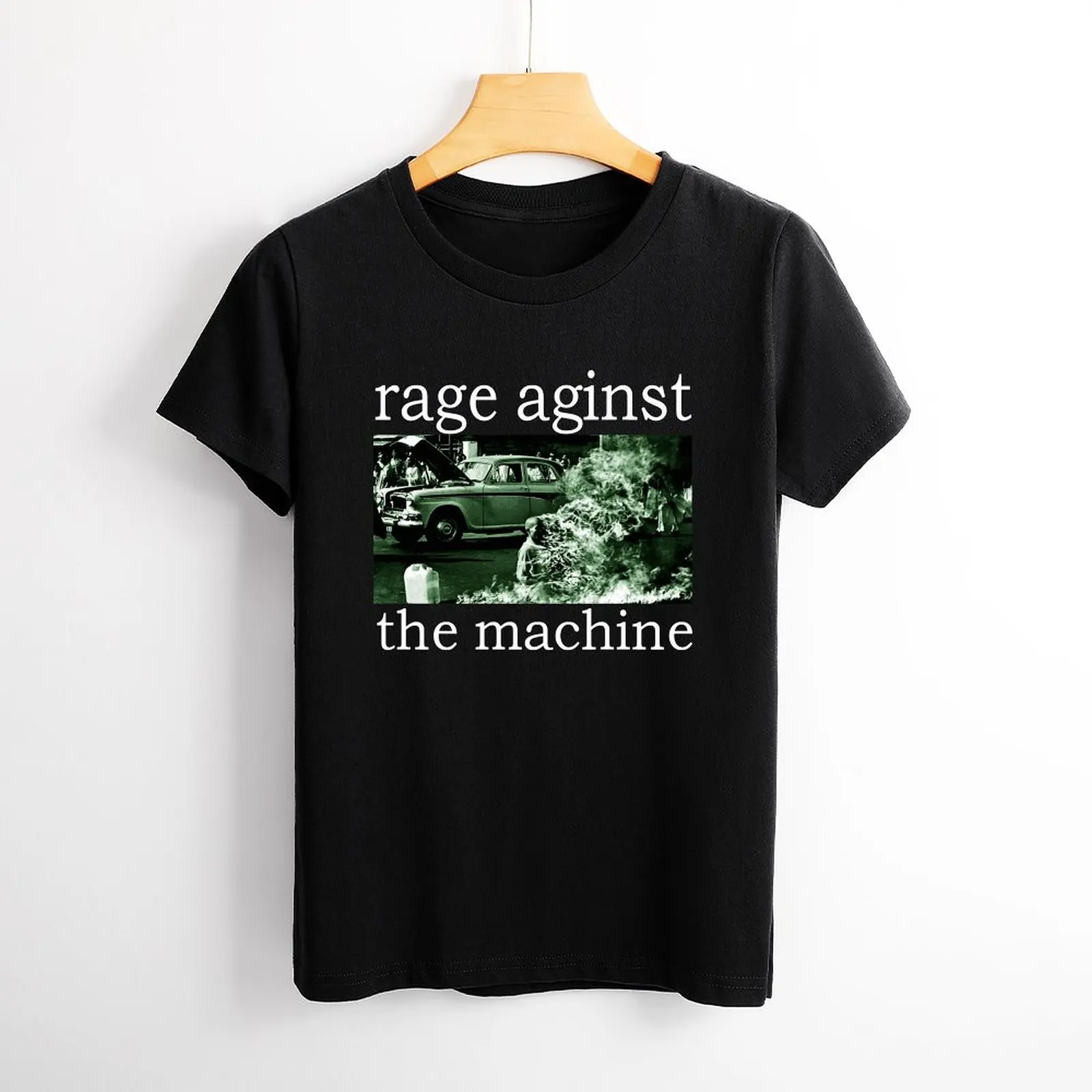 Rage Against The Machine Zabíjanie V Mene Pálenie Mních Nadrozmerná Tričko Vlastné Oblečenie pre Ženy 100% Bavlna Streetwear Top Čaj Obrázok 1