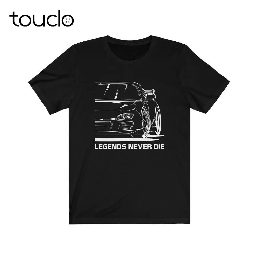 Rx7 T-Shirt, Legends Never Die Čaj, Jdm, Japonské Auto, Auto Chlap Darček, Auto Milenca Obrázok 0