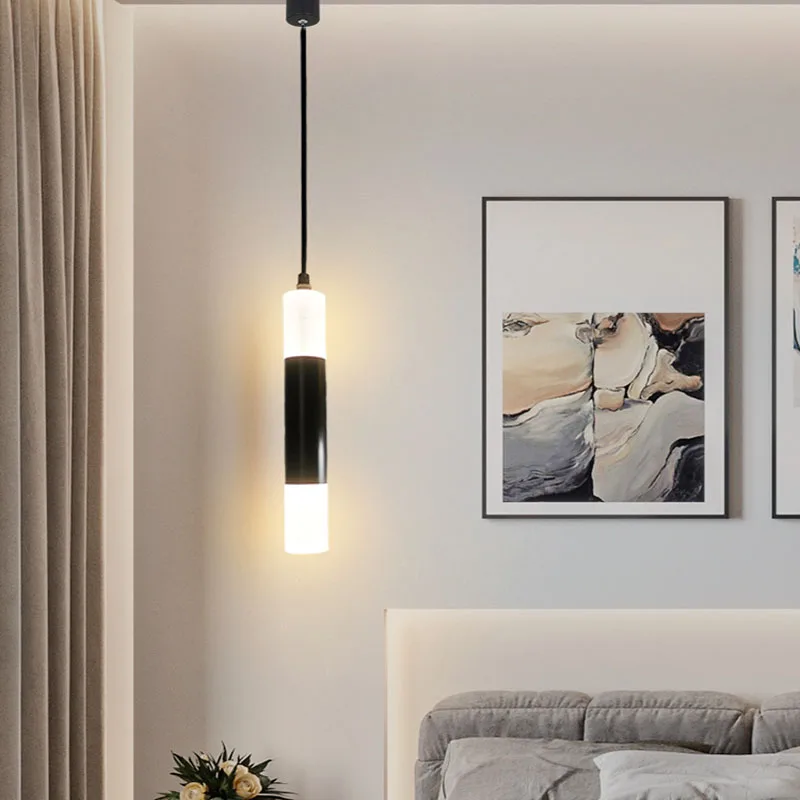 Valcové jedno trubice LED luster hore a dole svetelná hliníkové + akryl posteli jedáleň, schody, pokladničné Obrázok 3